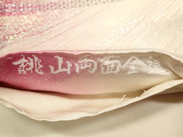 平和屋着物◎両面 全通柄袋帯 桃山 銀糸 正絹 逸品 DABA8403xg