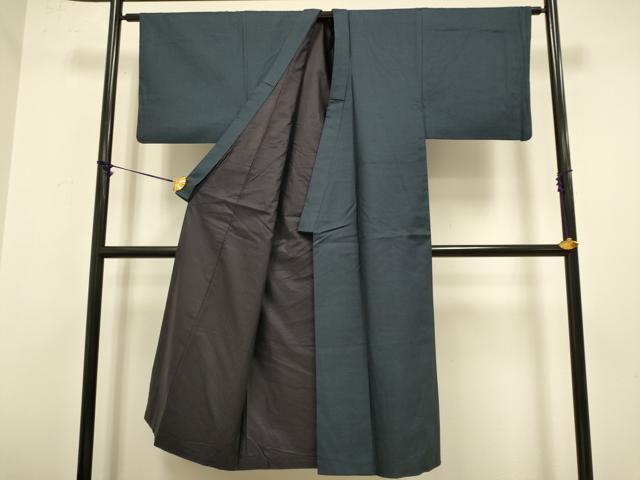 平和屋着物■男性 紬 アンサンブル 100亀甲 総詰め 正絹 逸品 DABA8793du