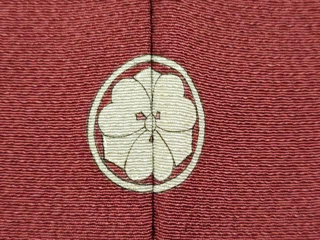 平和屋着物■上質な色無地 濃い海老茶色 正絹 逸品 DABA8805du