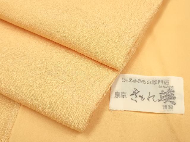 平和屋着物●洗える最高級着物 <英>はなぶさ謹製 色無地 小麦色 DABA8890du
