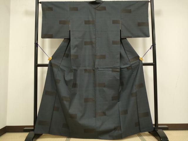 平和屋着物●本場大島紬 7マルキ 横段文 正絹 逸品 DABA8961du