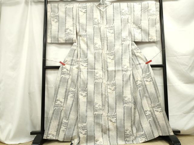 平和屋着物■上質な紬 風景間道 正絹 逸品 DABA9385qa