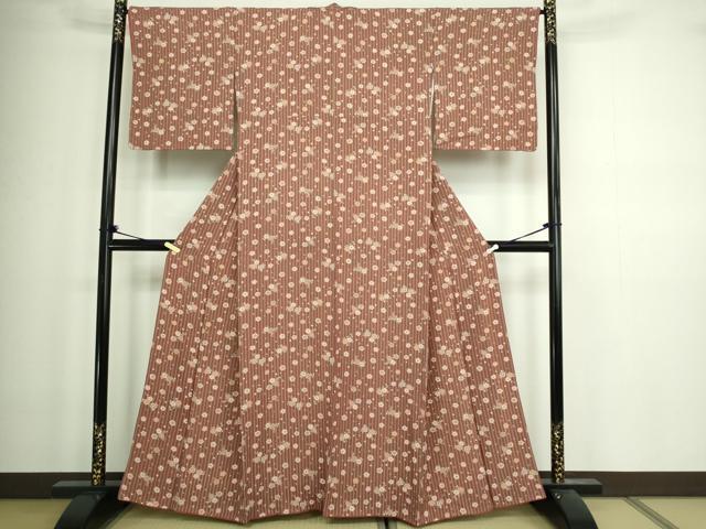 平和屋着物■上質な小紋 枝梅文 正絹 逸品 DABA9619sf