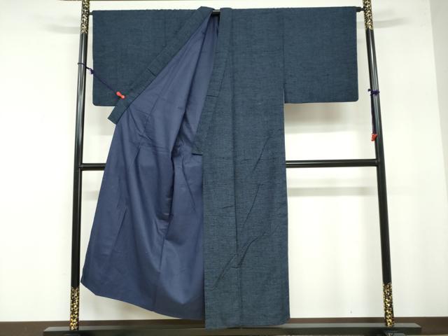 平和屋着物●男性 紬 アンサンブル 霞文 正絹 逸品 DABB0012ud
