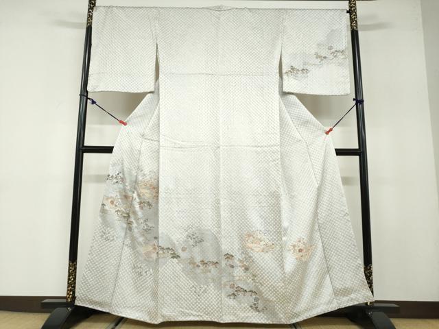 平和屋着物○中国三大刺繍 スワトウ刺繍 汕頭刺繍 訪問着 絞り 吉祥