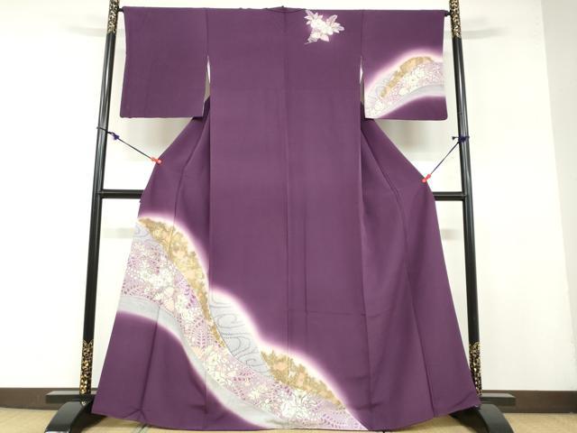 平和屋着物●訪問着 辻が花 暈し染め 金彩 正絹 逸品 DABB0117ud
