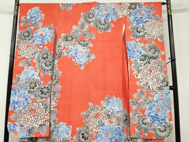 平和屋着物●名門 藤娘きぬたや・総絞り 振袖 乱菊 正絹 逸品 DABB0317ud