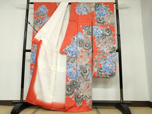 平和屋着物●名門 藤娘きぬたや・総絞り 振袖 乱菊 正絹 逸品 DABB0317ud