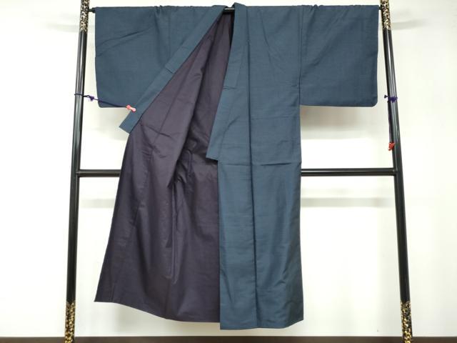 平和屋着物●男性 本場大島紬 アンサンブル 長襦袢(袷)セット 長羽織 100亀甲 総詰め 正絹 逸品 DABB0327ud