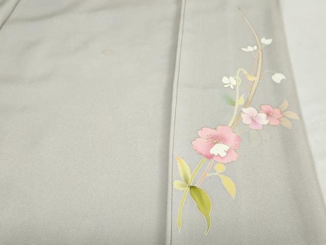 平和屋着物●訪問着 駒刺繍 草花丸文 金彩 正絹 逸品 DABB0391ud