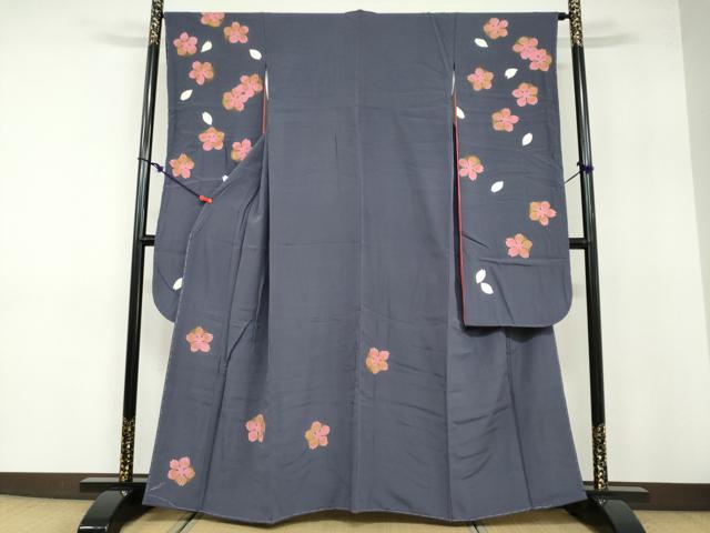 平和屋着物●世界的人形師 辻村寿三郎 ジュサブロー 振袖 舞花文 金彩 正絹 逸品 未使用 DABB0594ud