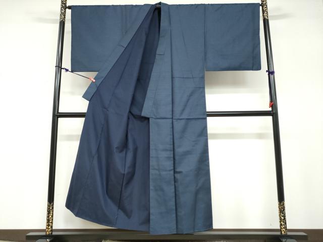 平和屋着物●男性 紬 アンサンブル 長羽織 100亀甲 総詰め キングサイズ 正絹 逸品 DABB0733ud