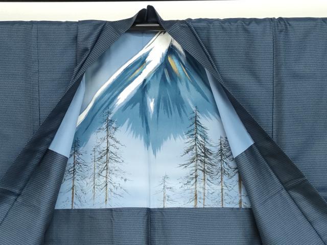 平和屋着物●男性 紬 アンサンブル 長羽織 100亀甲 総詰め キングサイズ 正絹 逸品 DABB0733ud