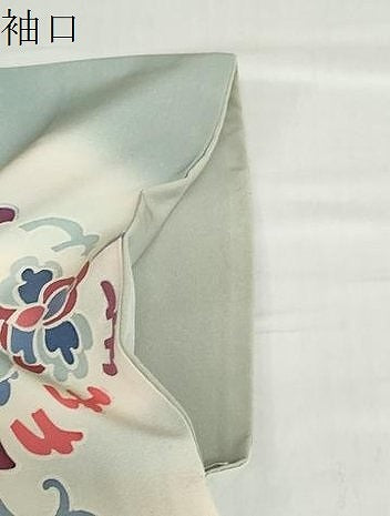 平和屋着物●虹色創家 本郷大田子 訪問着 洋花文 暈し染め 正絹 逸品 DABB0740ud