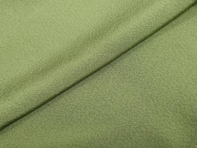 平和屋着物●上質な色無地 草色 正絹 逸品 DABB0811ud