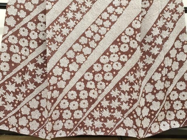 平和屋着物●訪問着 総絞り 横段草花文 鈴乃屋扱い 正絹 逸品 DABB0862ud