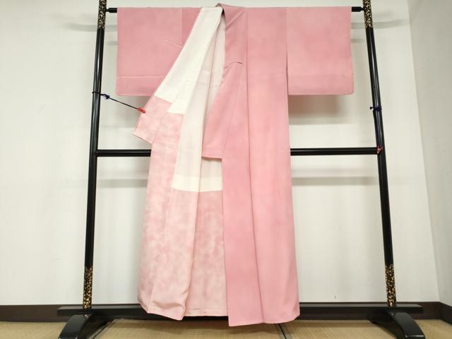 平和屋着物●染色作家 斉藤三才 小紋 霞文 正絹 逸品 DABB0890ud