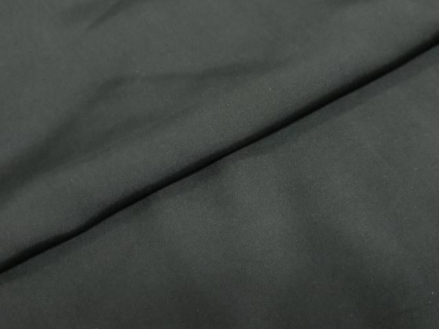 平和屋着物●男性 黒紋付 長羽織セット 羽裏:人物風景文 正絹 逸品 DABB0912ud