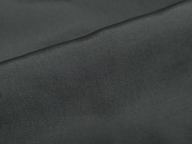 平和屋着物●男性 黒紋付 長羽織セット 羽裏:人物風景文 正絹 逸品 DABB0912ud
