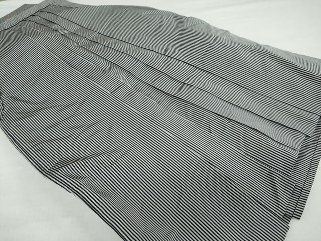 平和屋着物●男性 馬乗り袴 縞 正絹 逸品 DABB0984ud