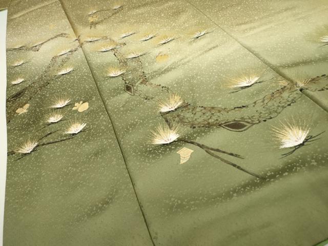 平和屋着物▼訪問着 手描き 松 宝尽くし 暈し染 金銀彩 正絹 逸品 DABB1481fe