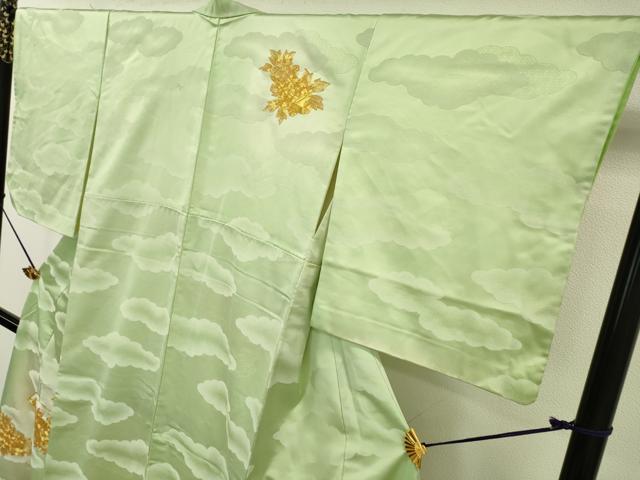 平和屋着物▼訪問着 駒刺繍 地紙花文 暈し染 金銀糸 正絹 逸品 DABB1575fe