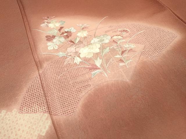 平和屋着物▼中国三大刺繍 スワトウ刺繍 汕頭刺繍 訪問着 絞り 流水地紙花文 暈し染 正絹 逸品 DABB1662fe