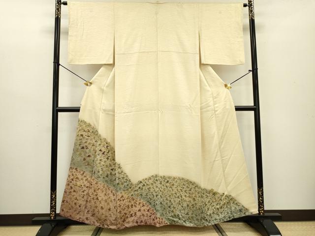 平和屋着物▼豪華色留袖 刺繍 樹林文 暈し染 金彩 正絹 逸品 DABB1921fe