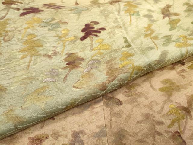平和屋着物▼豪華色留袖 刺繍 樹林文 暈し染 金彩 正絹 逸品 DABB1921fe