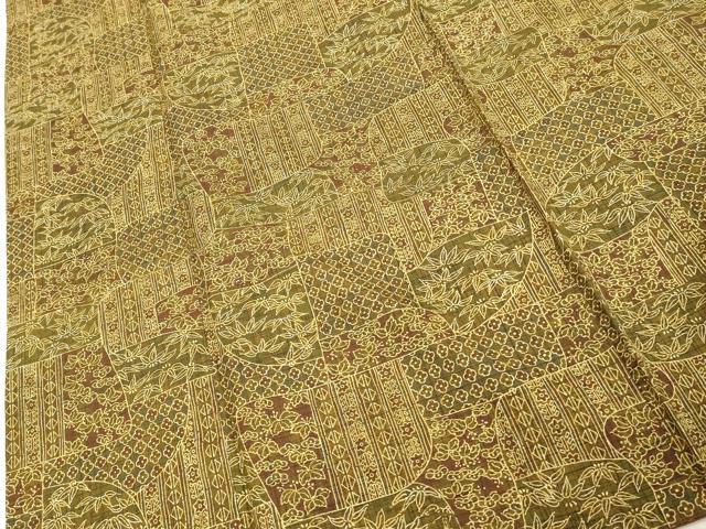 平和屋着物■上質な小紋 紬地 吉祥花文 正絹 逸品 DABB2202cd