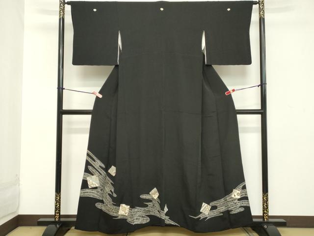 平和屋着物■豪華黒留袖 花菱文 金彩 正絹 逸品 DABB2261cd