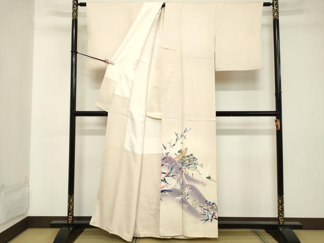 平和屋着物■豪華色留袖 飛鶴風景文 暈し染め 金彩 正絹 逸品 DABB2421cd