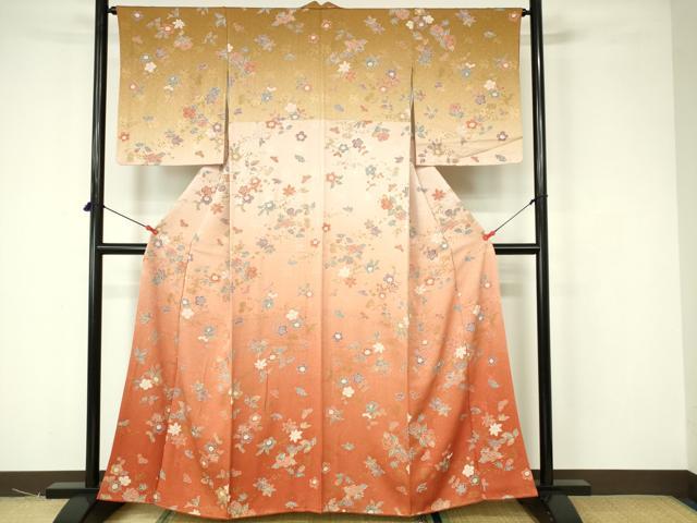 平和屋着物▽訪問着　単衣　風景文　暈し染め　金彩　洗える着物　AABD6049jh 平和屋着物▽訪問着 単衣 枝花文 暈し染め 金彩 正絹 逸品 AABC0573fy