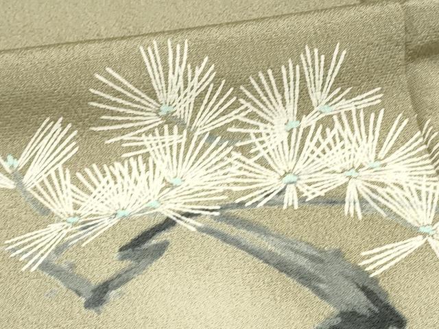 平和屋着物■訪問着 手描き 老松 暈し染め 正絹 逸品 DABB2836qp