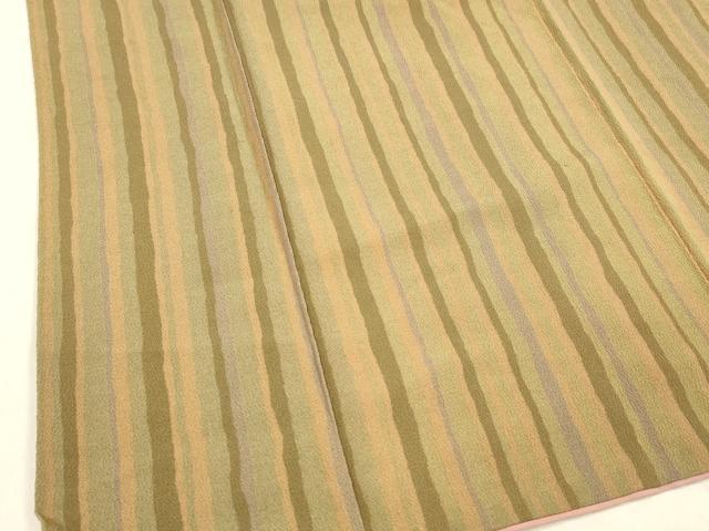 平和屋着物■上質な小紋 間道 鬼しぼ縮緬 正絹 逸品 DABB3038cm
