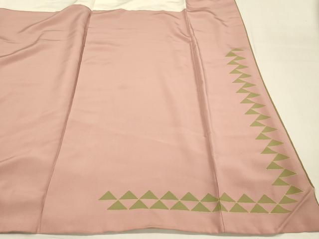 平和屋着物■上質な小紋 間道 鬼しぼ縮緬 正絹 逸品 DABB3038cm
