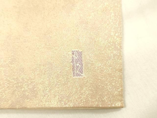 平和屋着物●西陣 長嶋成織物 ながしま帯 加賀友禅の巨匠 初代 由水十久 六通柄袋帯 あすか 金通し地 証紙付き 正絹 逸品 DABB3141cm
