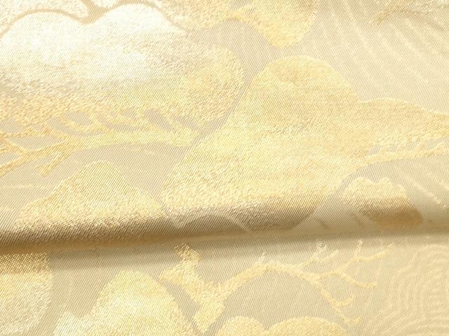 平和屋着物●西陣 川島織物 六通柄 本袋帯 流水松文 金銀糸 正絹 逸品 DABB3200cm