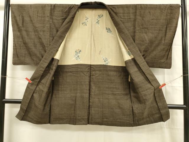 平和屋着物■男性 本場大島紬 アンサンブル 亀甲柄 総詰め 正絹 逸品 DABB3312cm