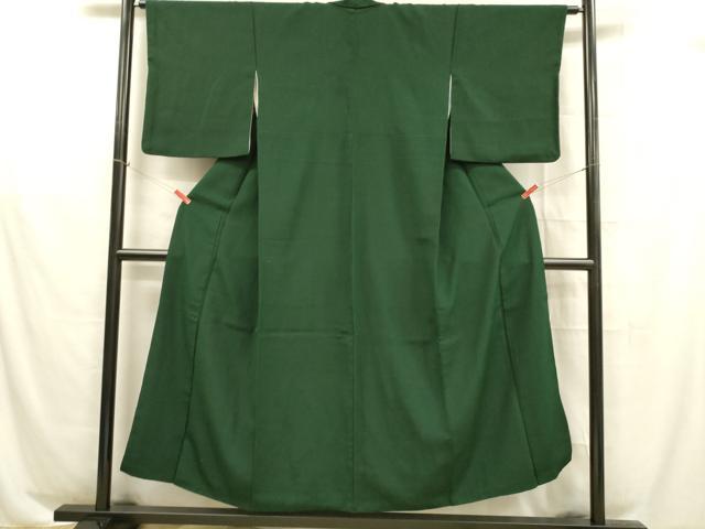 平和屋着物■上質な色無地 鉄色 正絹 逸品 DABB3370cm