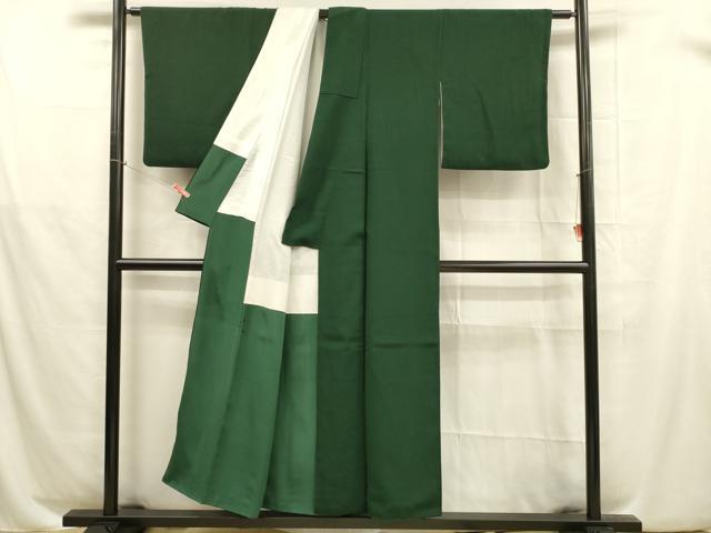 平和屋着物■上質な色無地 鉄色 正絹 逸品 DABB3370cm