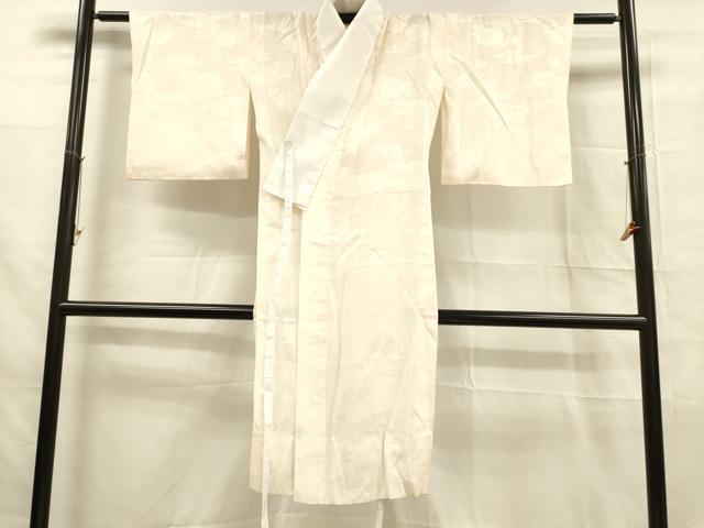平和屋着物■長襦袢 無双仕立て 草花地紋 暈し染め 正絹 逸品 DABB3411cm