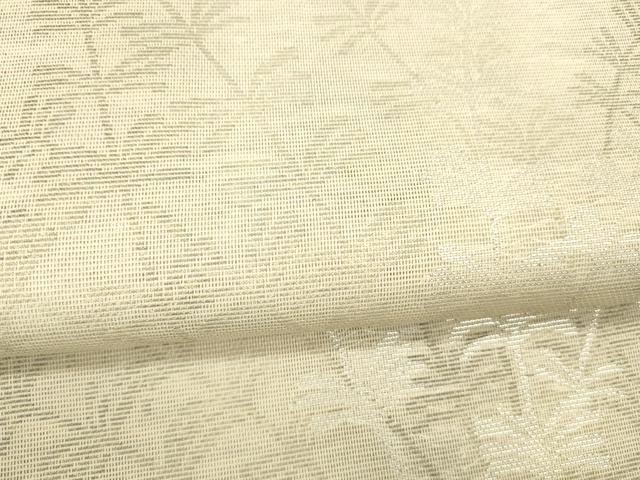平和屋着物*夏物 太鼓柄 本袋帯 草葉文 銀糸 正絹 逸品 DABB3451cm