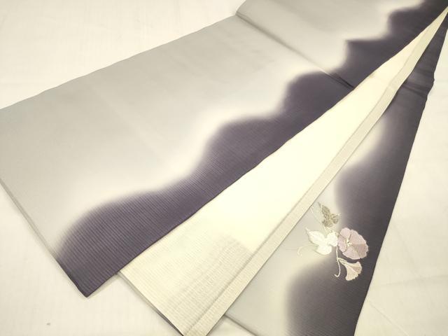 平和屋着物*夏物 太鼓柄袋帯 総刺繍 朝顔 金銀糸 正絹 逸品 DABB3589cm