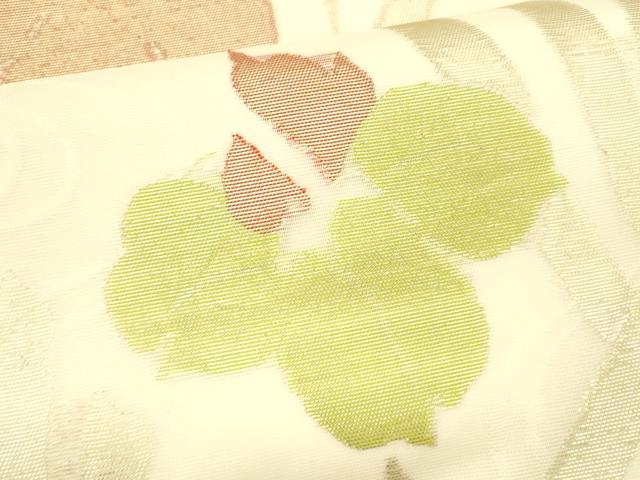 平和屋着物*夏物 九寸名古屋帯 流水杜若 金糸 正絹 逸品 DABB3640cm