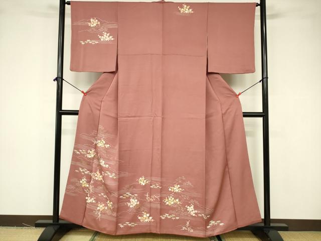 平和屋着物■訪問着 松竹梅 金彩 正絹 逸品 DABB3743cm