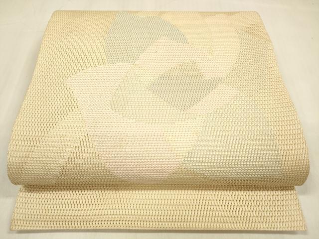 平和屋着物*夏物 八寸名古屋帯 舞花文 銀糸 正絹 逸品 DABB3788cm