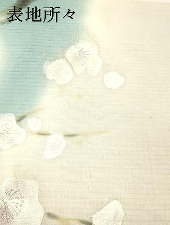 平和屋着物*夏物 太鼓柄袋帯 手描き 枝花文 金銀彩 正絹 逸品 DABB3793cm
