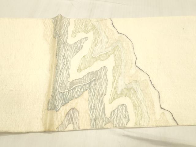 平和屋着物*夏物 太鼓柄袋帯 流水文 正絹 逸品 DABB3795cm