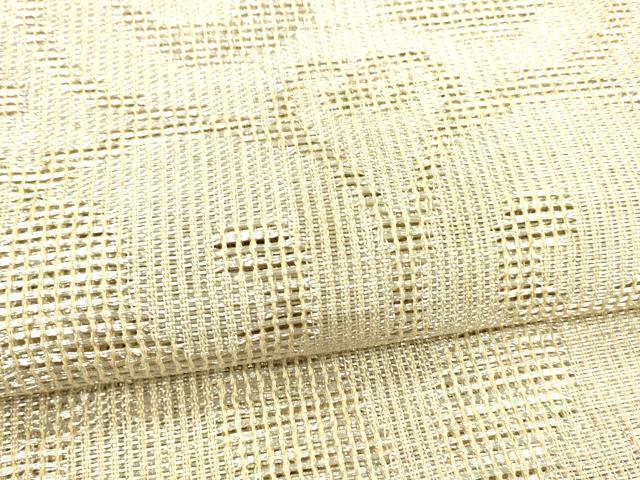 平和屋着物*夏物 八寸名古屋帯 唐草文 銀糸 正絹 逸品 DABB3819cm